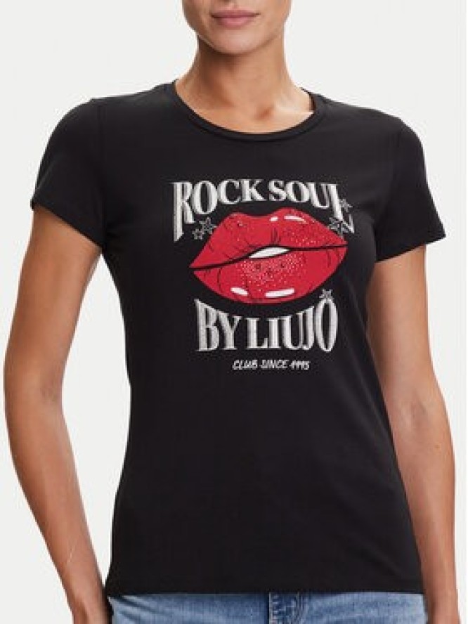 Liu Jo T-Shirt UF5265 JS923 Czarny Regular Fit
