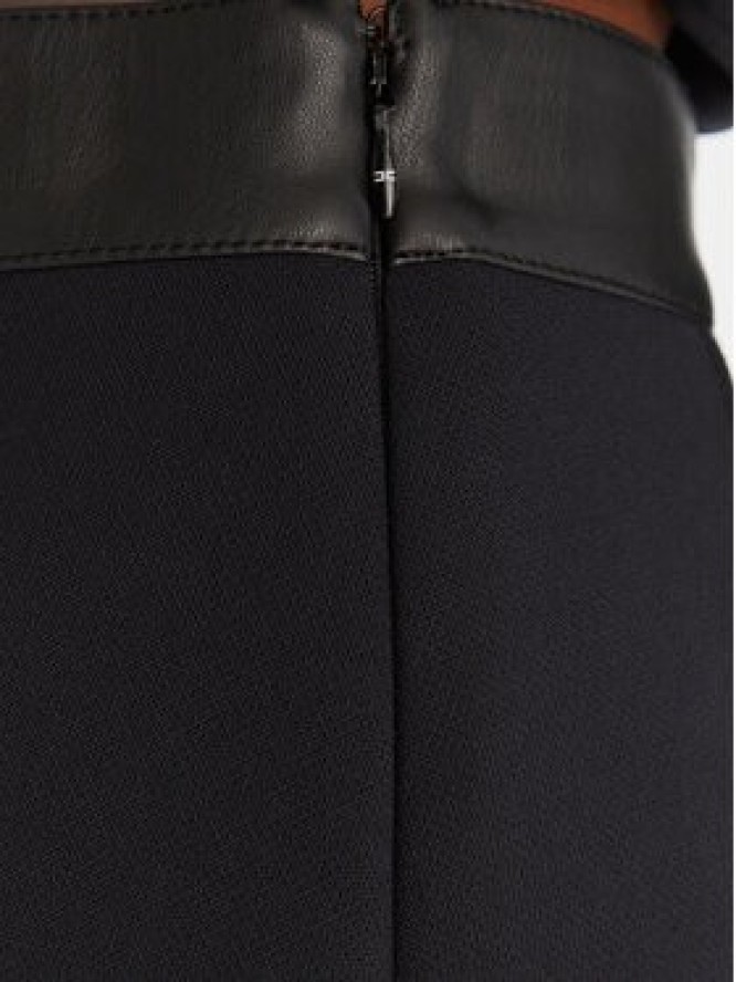 Elisabetta Franchi Spódnica trapezowa GO-120-57E2-V490 Czarny Regular Fit