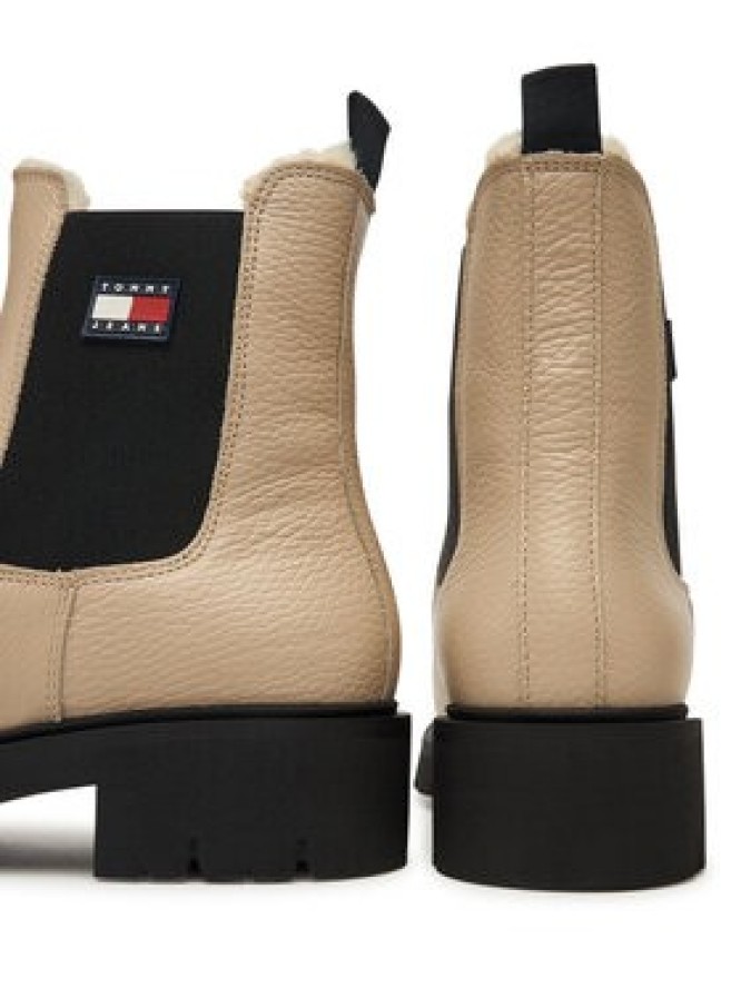 Tommy Jeans Sztyblety Tjw Chelsea Boot Wl EN0EN02826 Écru