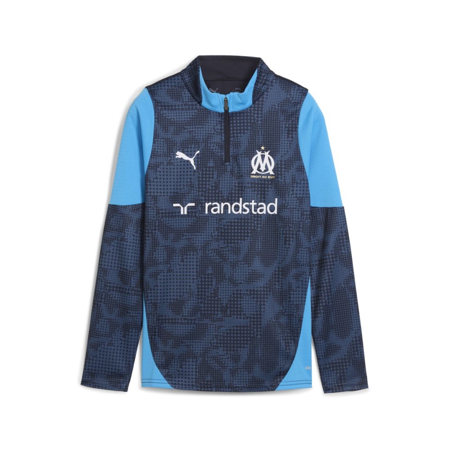 Młodzieżowa bluza treningowa Olympique Marsylia z zamkiem 1/4 PUMA