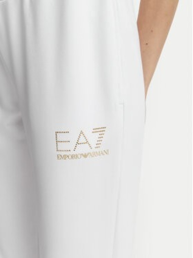 EA7 Emporio Armani Spodnie dresowe 8NTP66 TJ9RZ U0002 Biały Regular Fit