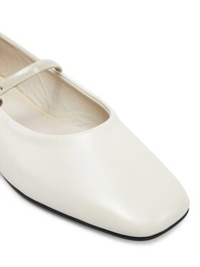 Calvin Klein Baleriny Ballerina New Buckle - Lth HW0HW02483 Beżowy