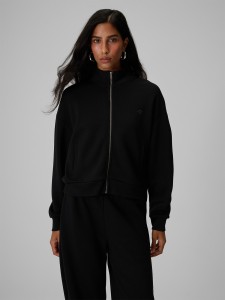 4F Bluza dresowa loose bez kaptura damska - czarna M