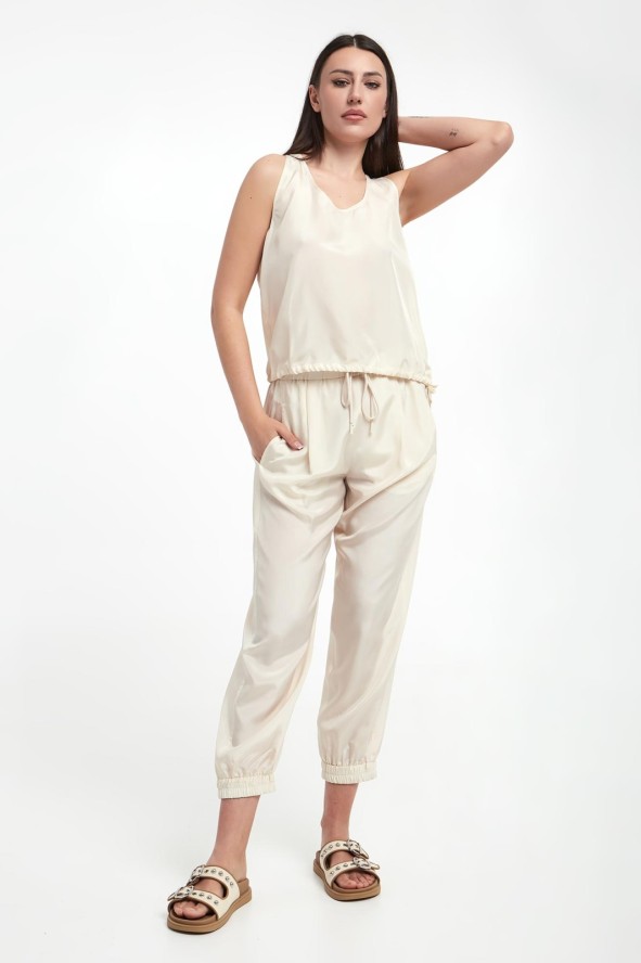 Top damski jedwabny Meana MARELLA MONOCHROME