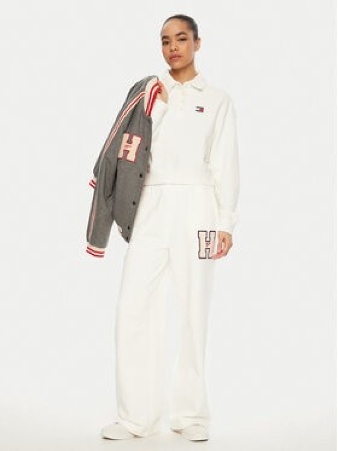 Tommy Jeans Spodnie dresowe H Graphic DW0DW20558 Biały Regular Fit