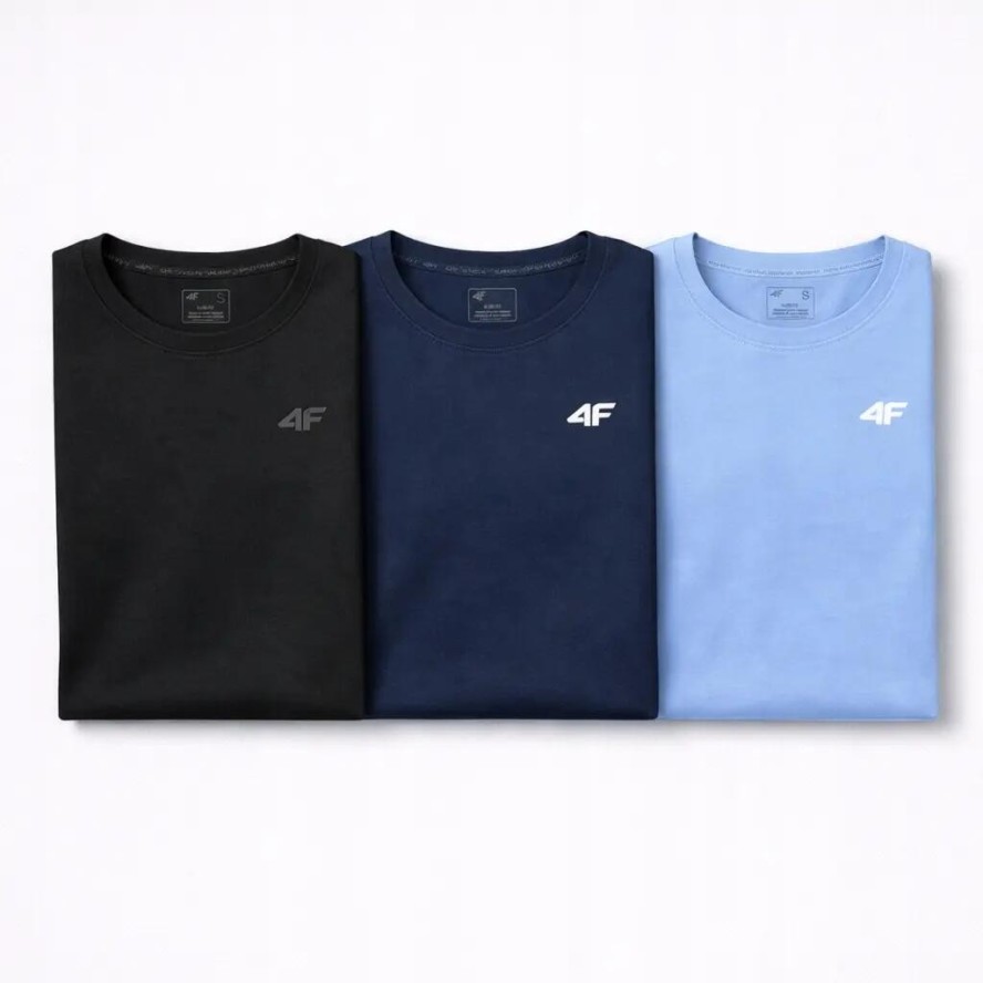 ZESTAW KOSZULEK DAMSKICH 4F KOMPLET T-SHIRTÓW 3 SZTUKI S F3306 SS26