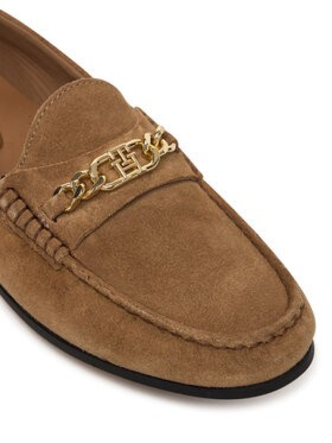 Tommy Hilfiger Mokasyny Th Chain Suede Loafer FW0FW09327 Brązowy