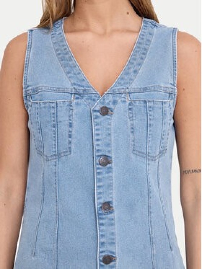Noisy May Sukienka jeansowa Rikka 27033695 Niebieski Slim Fit