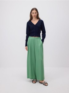 Spodnie palazzo - zielony