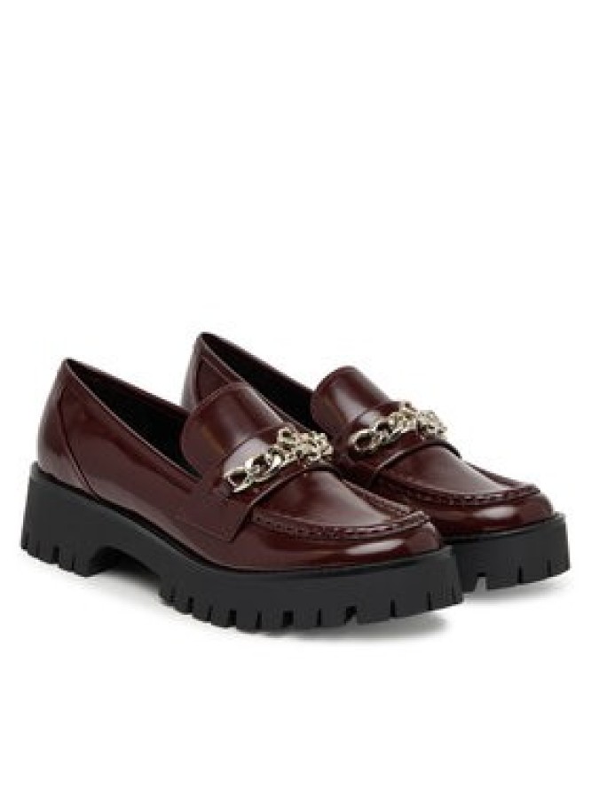 Guess Loafersy FLPALR ELE14 Bordowy