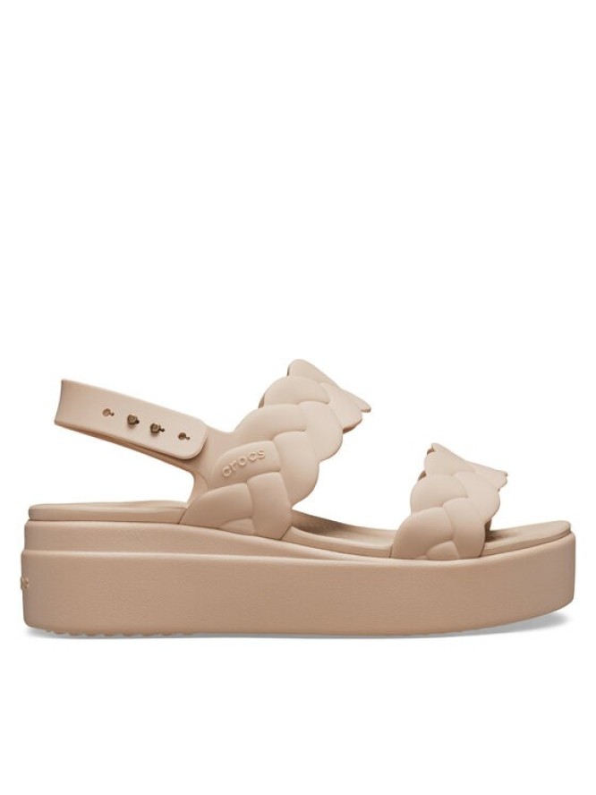 Crocs Sandały Brooklyn Woven Upper LW 209977 Beżowy