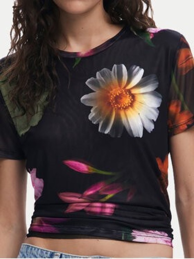 Desigual T-Shirt Des Moines 25SWTK88 Czarny Regular Fit
