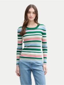 Tom Tailor Denim Sweter 1045615 Kolorowy Slim Fit