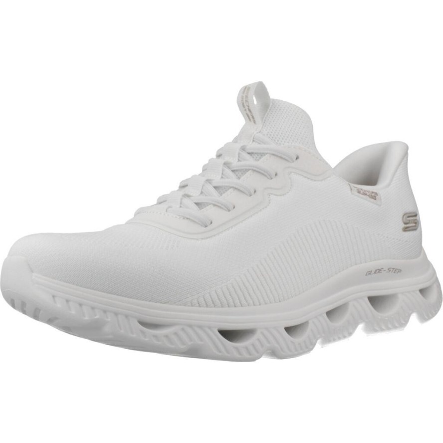 Buty SKECHERS SLIP-INS BOBS ARC WAVES Biały