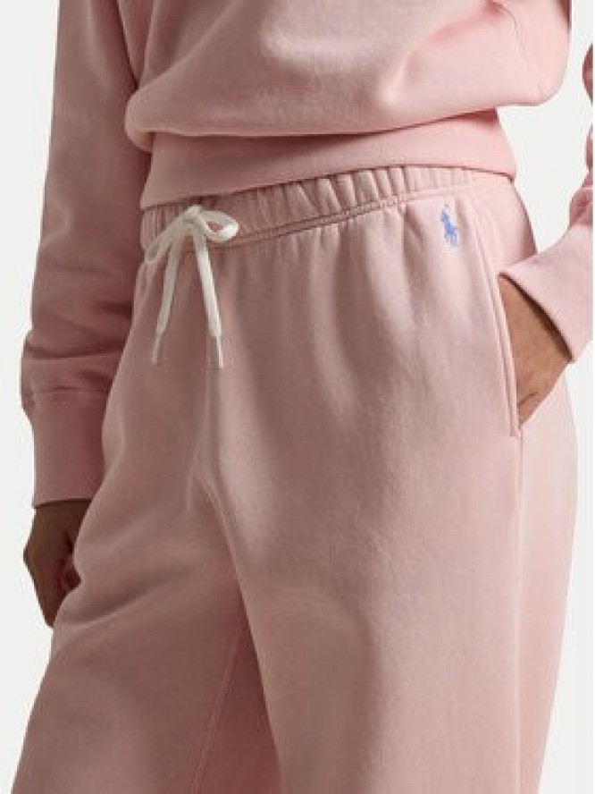 Polo Ralph Lauren Spodnie dresowe 211977959504 Różowy Wide Leg