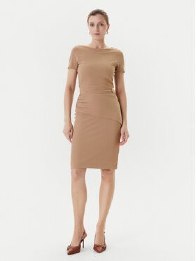 Guess T-Shirt W5YP14 KAQL2 Beżowy Regular Fit