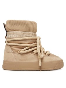 Tommy Hilfiger Śniegowce Tommytech Logotape Snowboot Warm FW0FW08998 Beżowy
