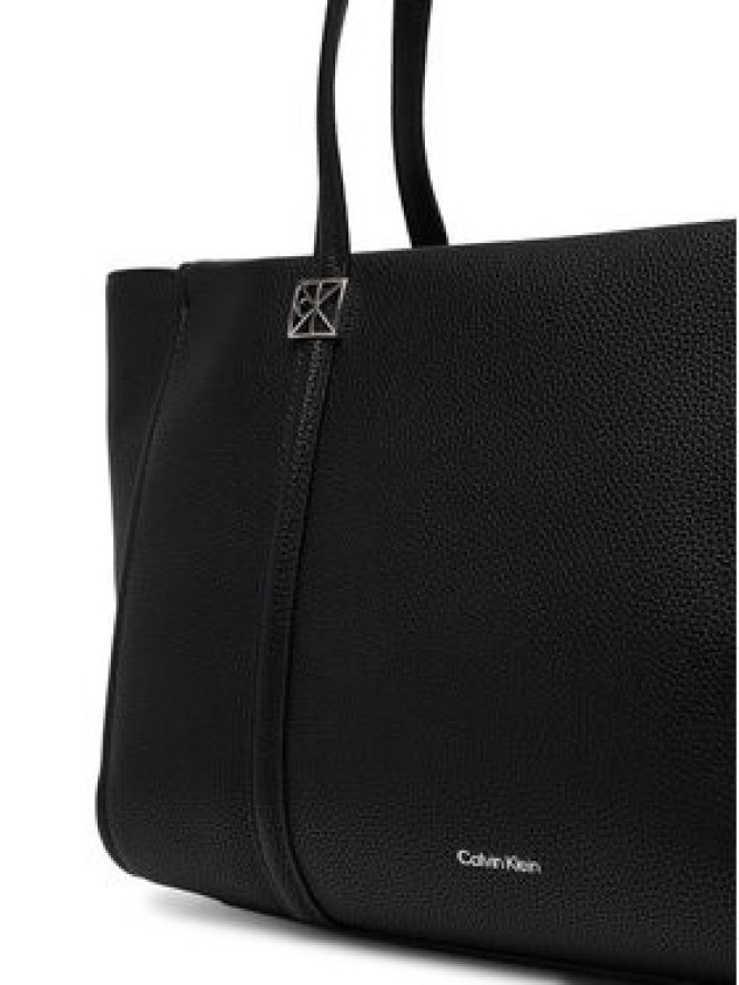 Calvin Klein Torebka Emblem Hw Pebble Tote LV04F3424G Czarny