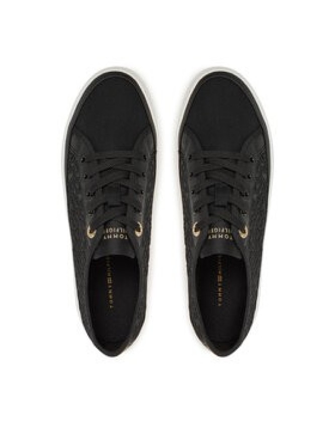 Tommy Hilfiger Sneakersy Vulc Embroidered Sneaker FW0FW08685 Czarny