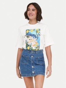 ONLY T-Shirt Vega 15375753 Kremowy Regular Fit