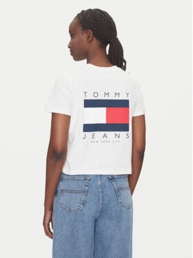 Tommy Jeans T-Shirt DW0DW21423 Biały Regular Fit