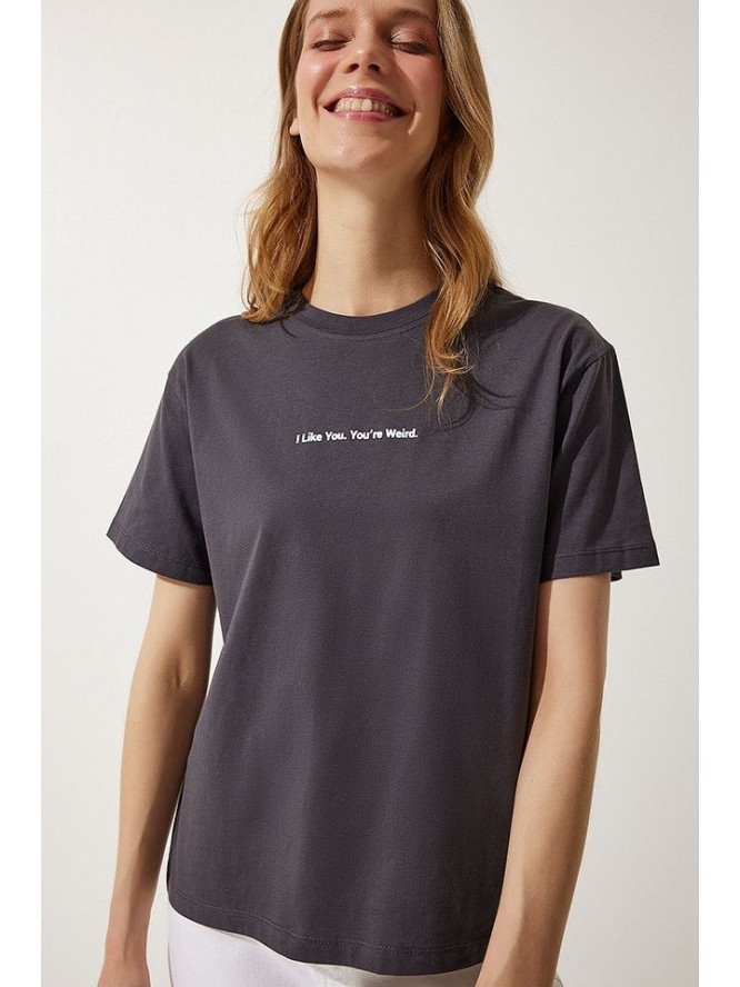 Happiness Istanbul Koszulka w kolorze antracytowym rozmiar: 40