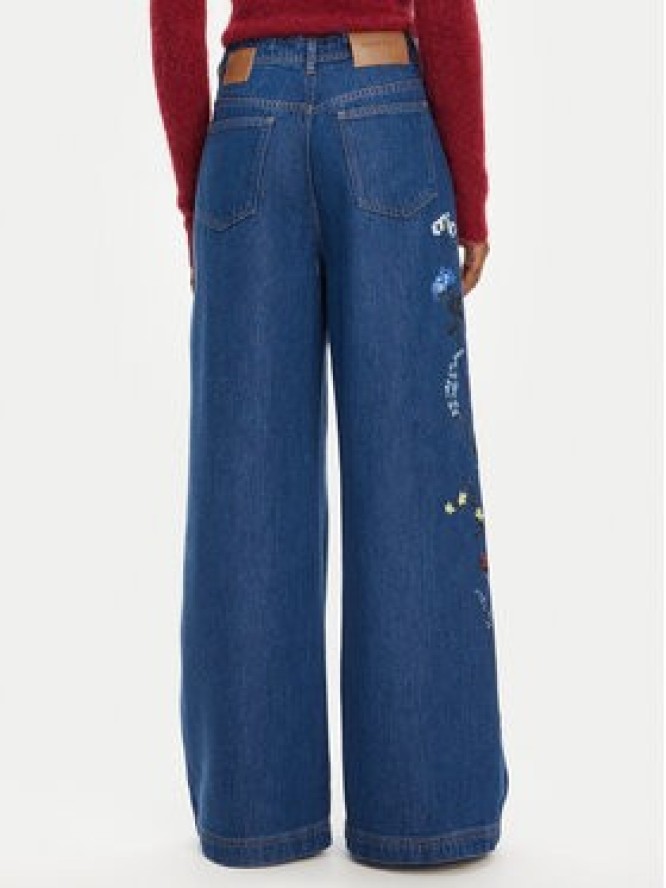 Munthe Jeansy Obey 252141025203 Niebieski Wide Leg