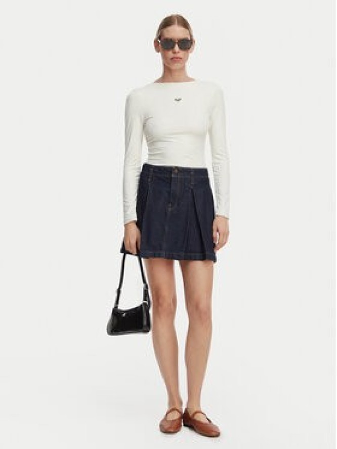 Roxy Longsleeve ERJKT04364 Biały Slim Fit