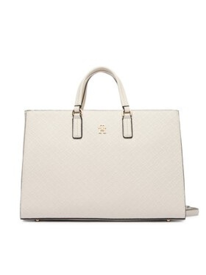 Tommy Hilfiger Torebka Th Daily Satchel Mono AW0AW18418 Écru