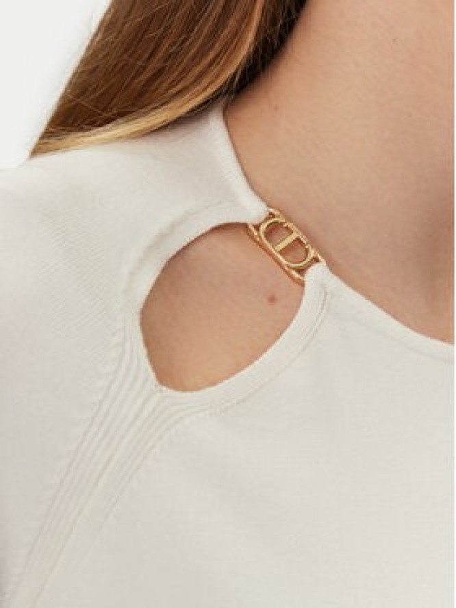 TWINSET Sweter 251TP3490 Écru Loose Fit