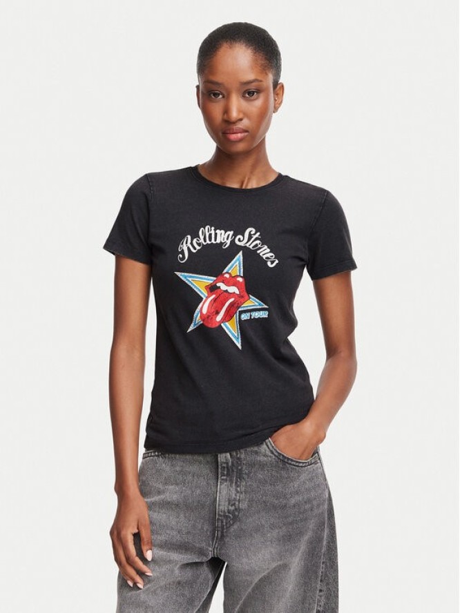 Guess Jeans T-Shirt W6BI16 K5697 Czarny Regular Fit