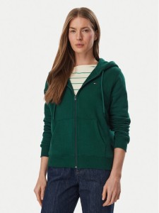 Tommy Jeans Bluza Flag DW0DW19729 Zielony ciemny Regular Fit
