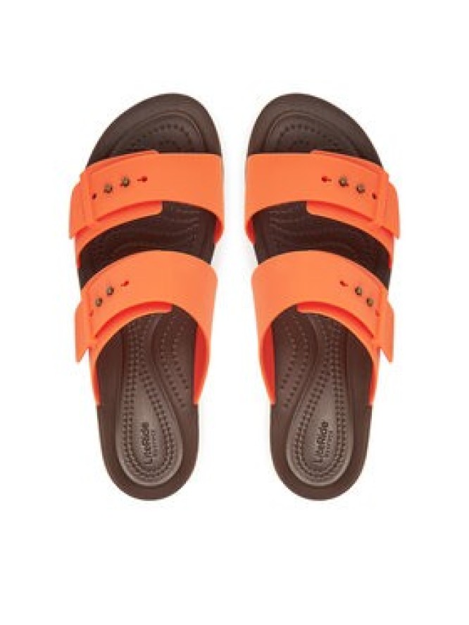 Crocs Klapki Brooklyn Cork Buckle 211252 Pomarańczowy