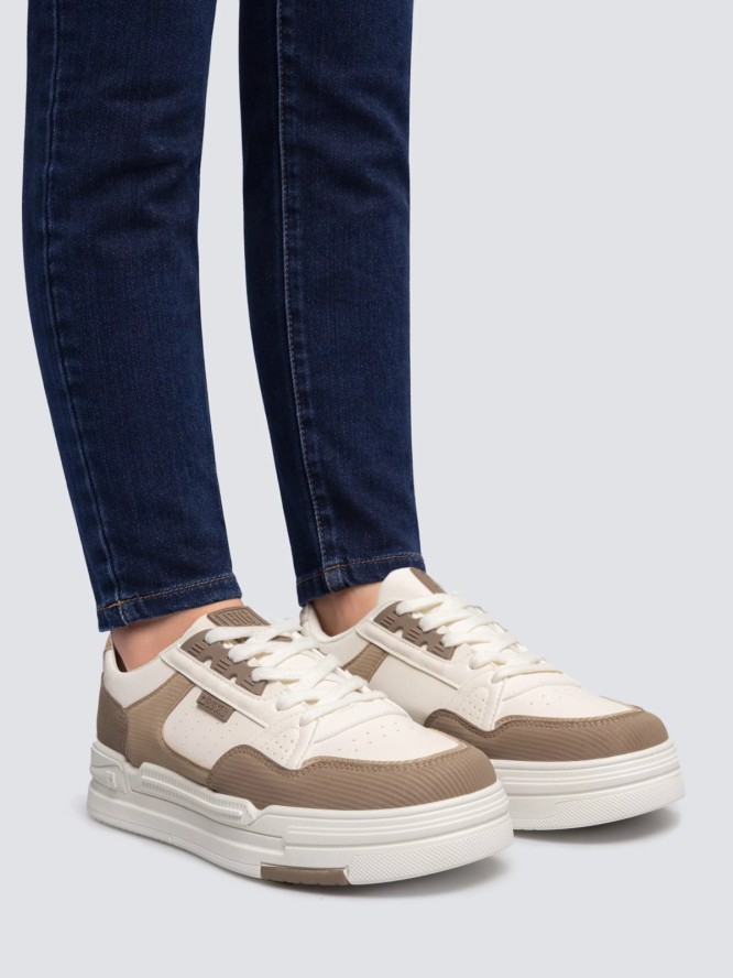 Sneakersy damskie beżowe OO274A151 801