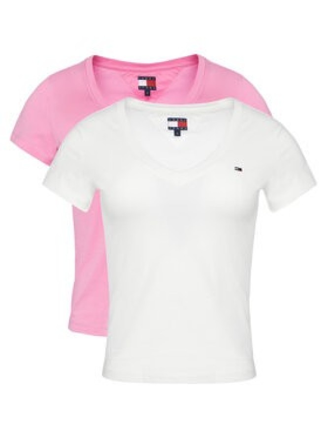Tommy Jeans Komplet t-shirtów DW0DW21367 Kolorowy Slim Fit