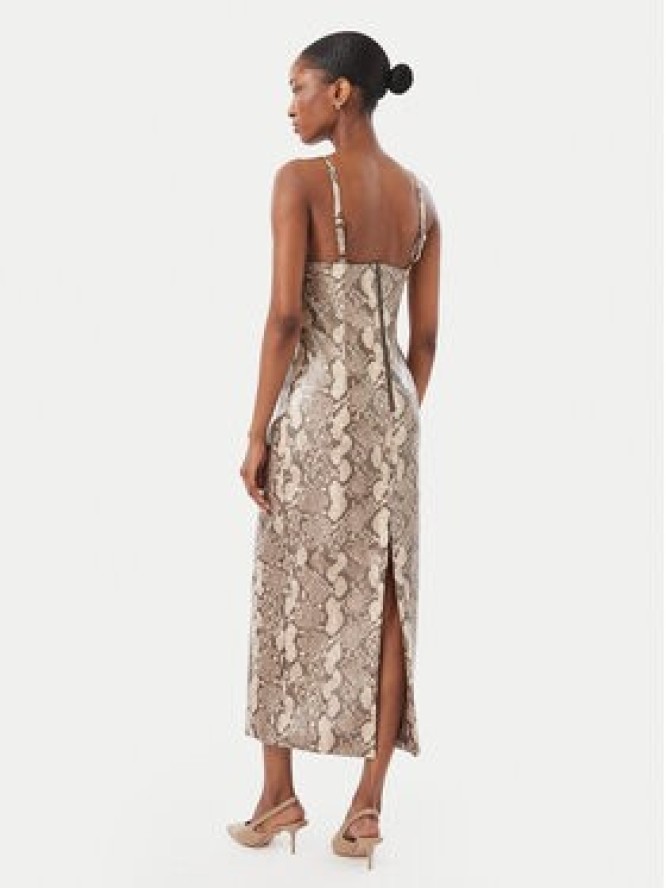 Bardot Sukienka z imitacji skóry Estine 60086DB1 Beżowy Slim Fit