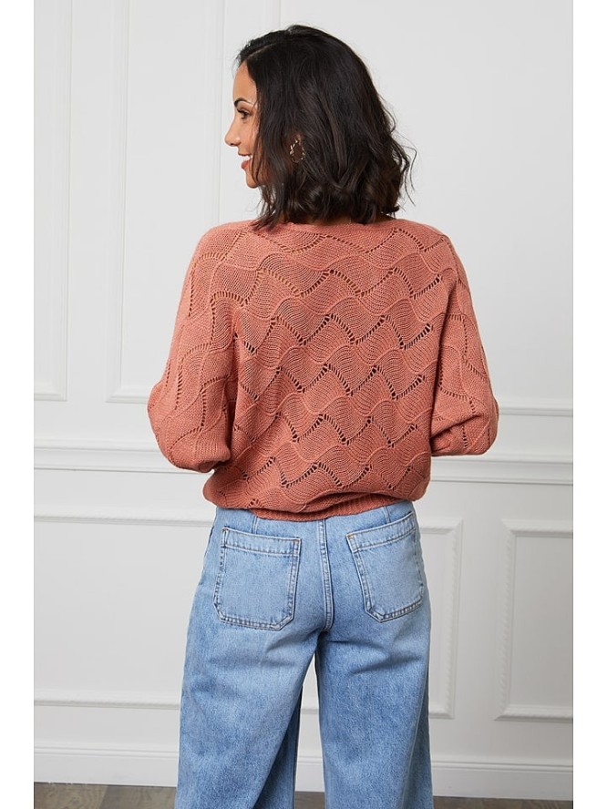 L'armoire de Suzette Sweter w kolorze łososiowym rozmiar: 36/38