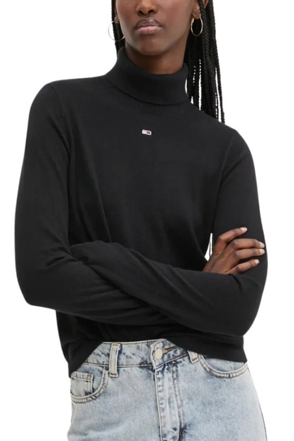 TOMMY JEANS Czarny damski golf, Rozmiar XL