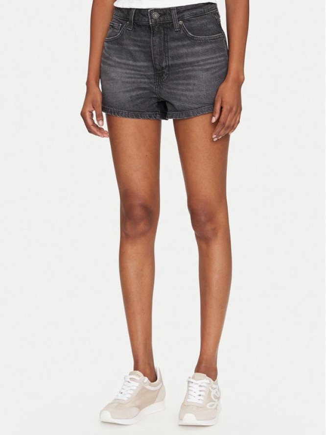 Guess Szorty jeansowe W5GD0Y D5M71 Czarny Regular Fit