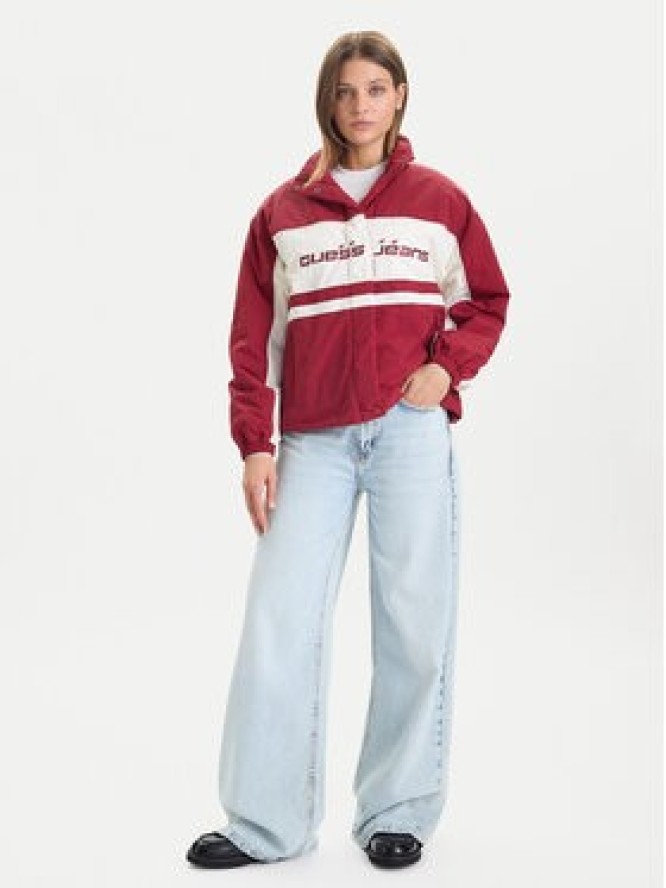 Guess Jeans Kurtka przejściowa W5BL11 WGYL2 Czerwony Regular Fit
