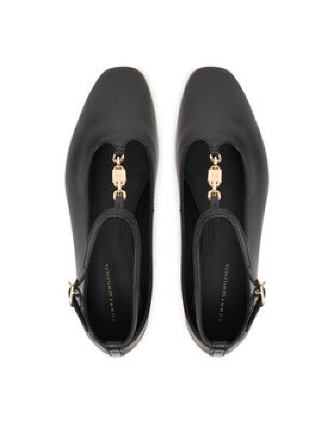 Tommy Hilfiger Baleriny Th-Bar Chain Ballet FW0FW09003 Czarny