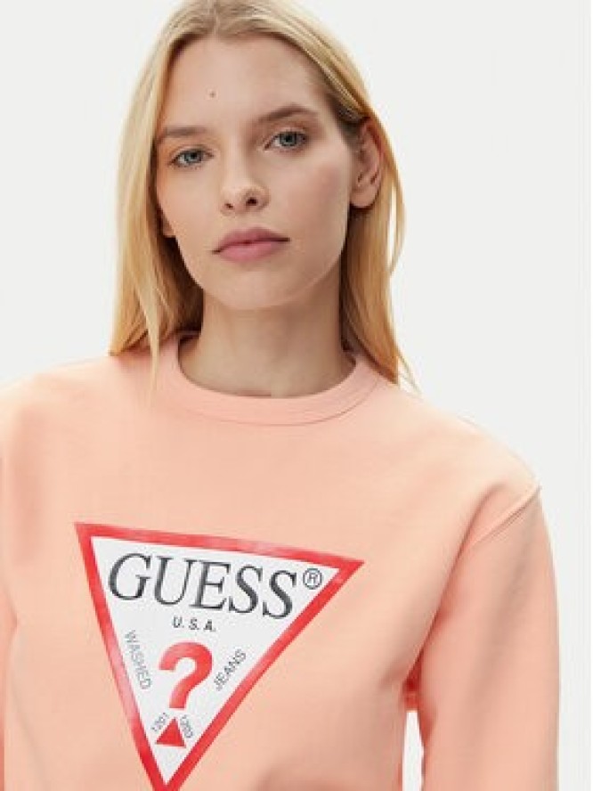 Guess Bluza W2YQ16 KBA11 Pomarańczowy Regular Fit