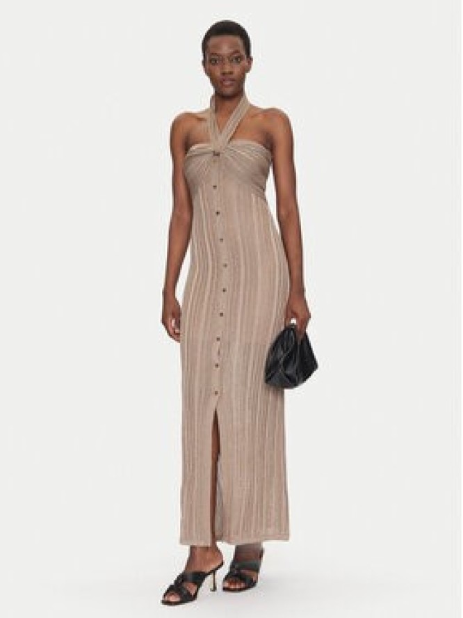 Marciano Guess Sukienka dzianinowa 5GGK48 5811Z Beżowy Slim Fit