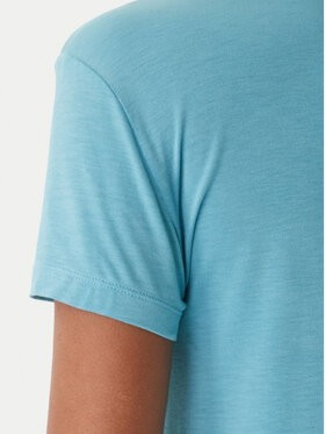 Emporio Armani T-Shirt EW000408 AF19024 U9163 Turkusowy Regular Fit
