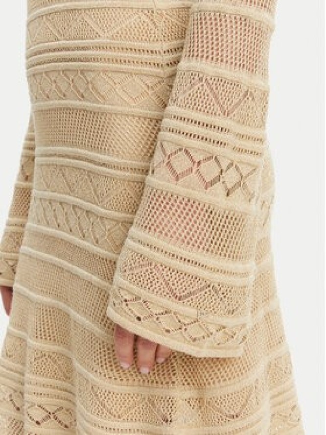 Guess Sukienka dzianinowa W5GK48 Z3E22 Beżowy Slim Fit