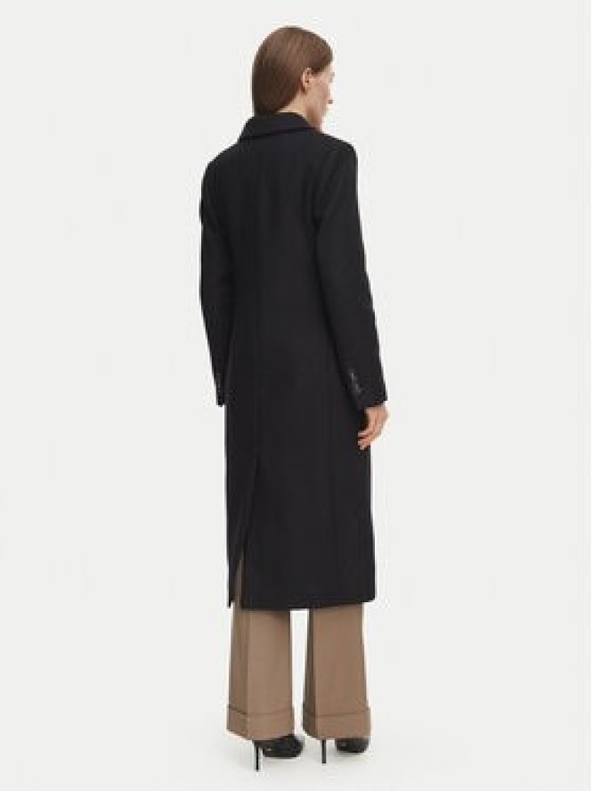 Tommy Hilfiger Płaszcz wełniany Classic WW0WW51525 Czarny Regular Fit