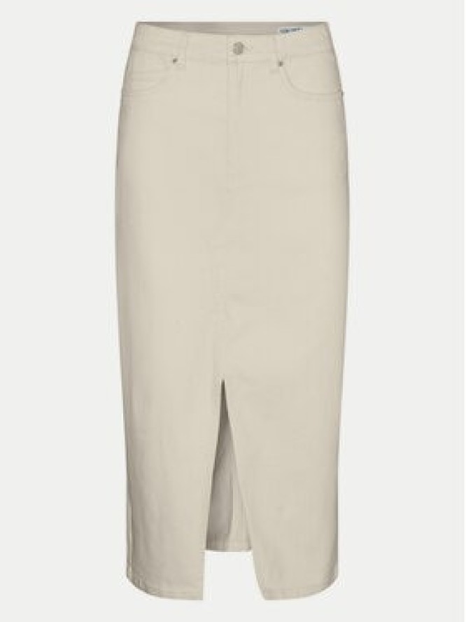 Vero Moda Spódnica jeansowa Veri 10295731 Beżowy Regular Fit
