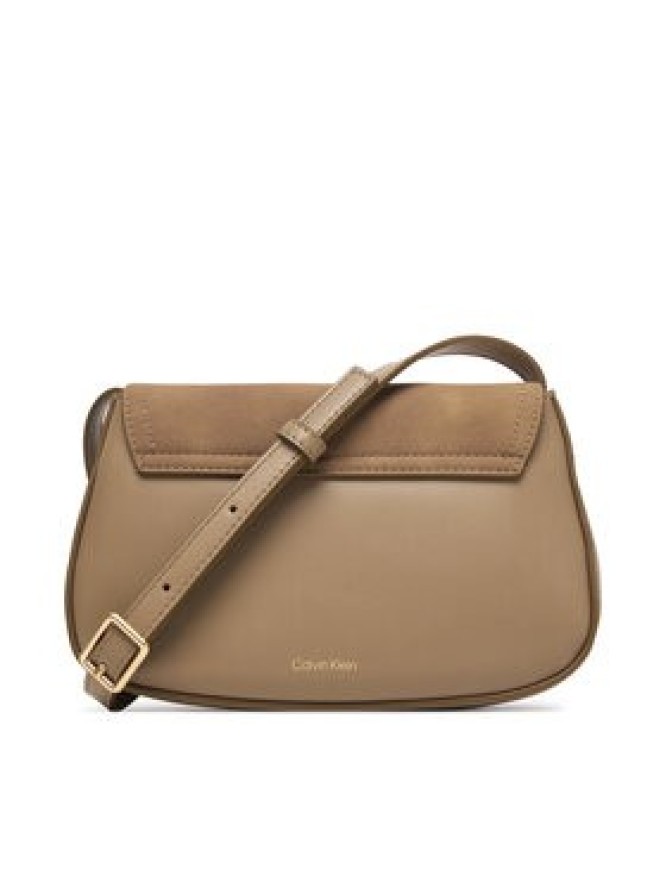 Calvin Klein Torebka Ck Brushed Flap Camera Bag LV04F3409G Beżowy