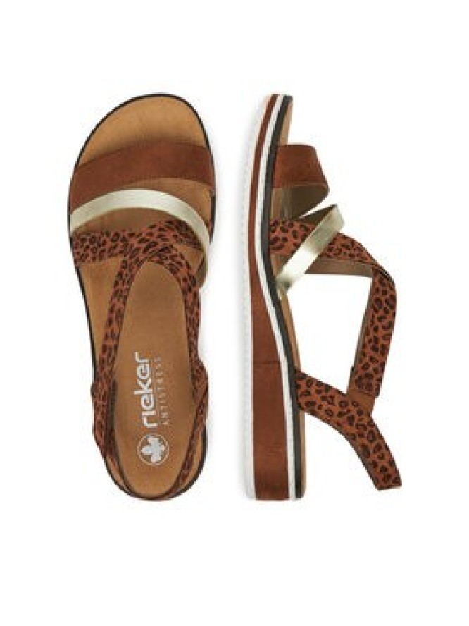 Rieker Sandały V3663-24 Brązowy