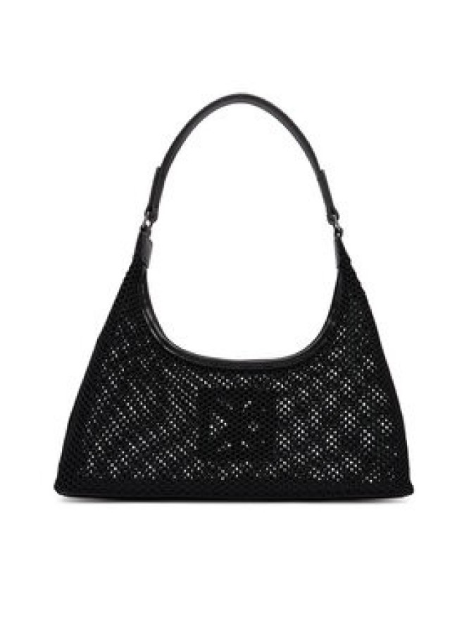Calvin Klein Torebka Emblem Mesh Shoulder Bag LV04F3381G Czarny